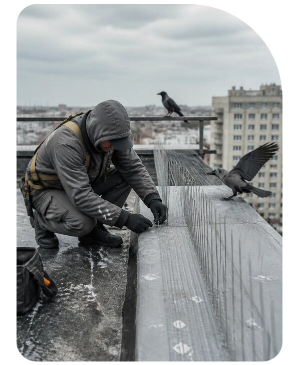 Защита от ворон под ключ в Кондопоге по цене от 5076 р. | Сенат-Кнп